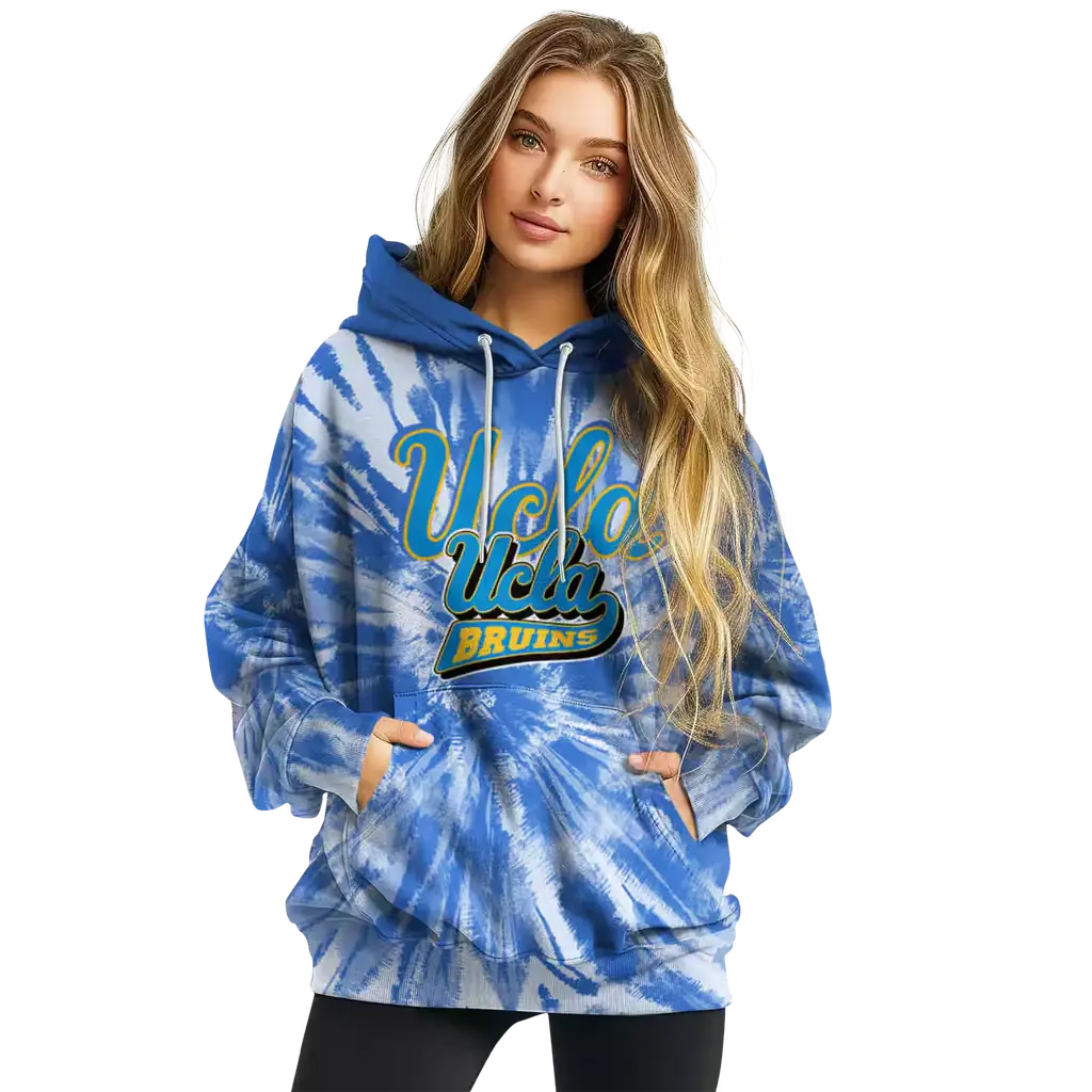 ucla bruins tie dye pattern blue hoodie high quality ucla bruins tie dye pattern blue hoodie high quality