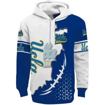 ucla bruins triangular pattern blue white hoodie best selling