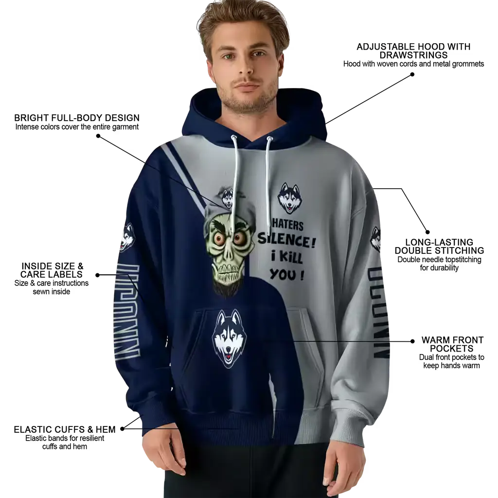 uconn huskies achmed skull blue hoodie latest model uconn huskies achmed skull blue hoodie latest model