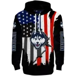 uconn huskies american pride black hoodie best selling