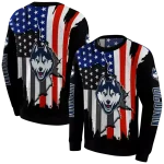 uconn huskies american pride black hoodie best selling
