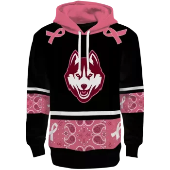 uconn huskies awareness ribbon black pink hoodie best selling