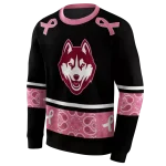 uconn huskies awareness ribbon black pink hoodie best selling