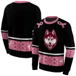 uconn huskies awareness ribbon black pink hoodie best selling