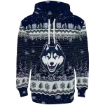 uconn huskies christmas trees blue hoodie best selling