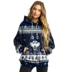 uconn huskies christmas trees blue hoodie best selling