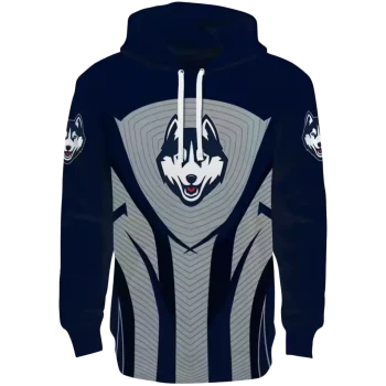 uconn huskies concentric lines blue black hoodie best selling