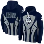 uconn huskies concentric lines blue black hoodie best selling