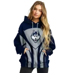 uconn huskies concentric lines blue black hoodie best selling