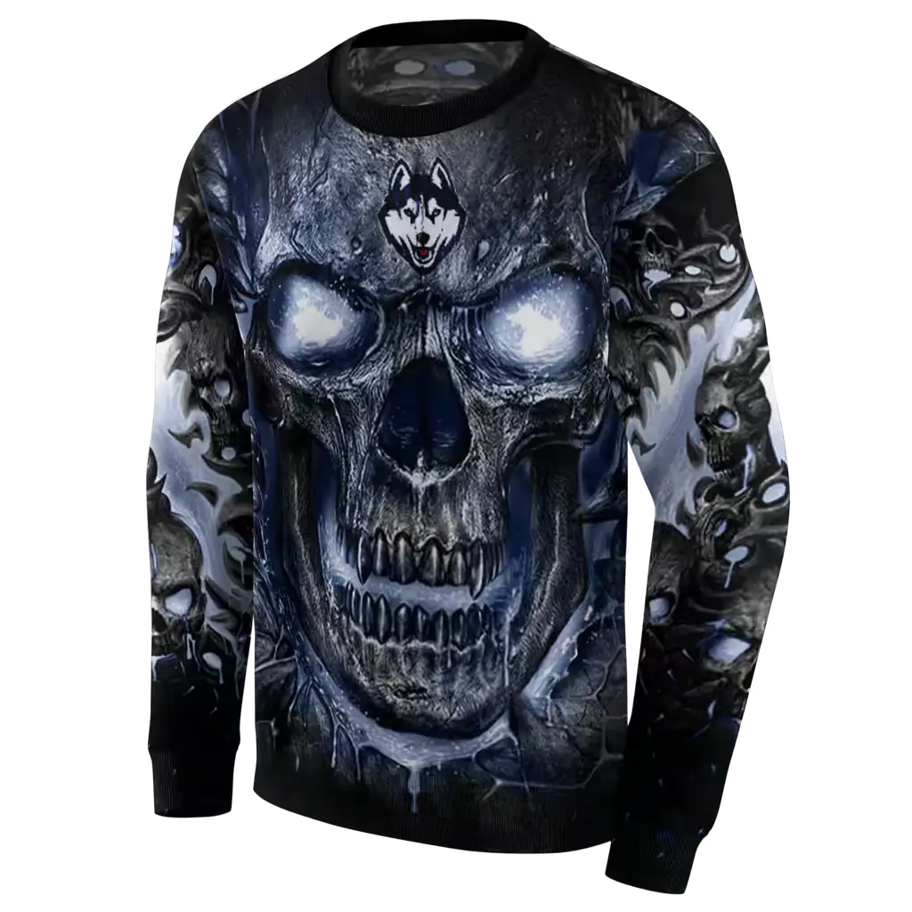 uconn huskies demonic skull blue black hoodie new arrival uconn huskies demonic skull blue black hoodie new arrival