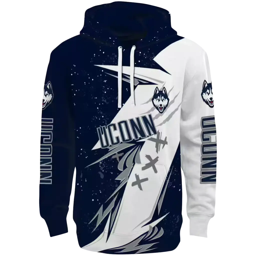 uconn huskies dynamic slash blue white hoodie best selling uconn huskies dynamic slash blue white hoodie best selling