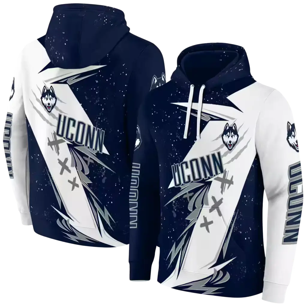uconn huskies dynamic slash blue white hoodie fashion forward uconn huskies dynamic slash blue white hoodie fashion forward