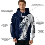 uconn huskies dynamic slash blue white hoodie best selling