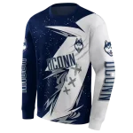 uconn huskies dynamic slash blue white hoodie best selling