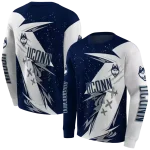 uconn huskies dynamic slash blue white hoodie best selling