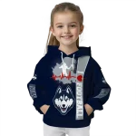 uconn huskies football heartbeat blue hoodie best selling