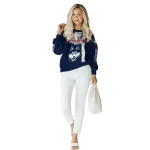 uconn huskies football heartbeat blue hoodie best selling