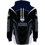 uconn huskies futuristic pattern blue black hoodie best selling