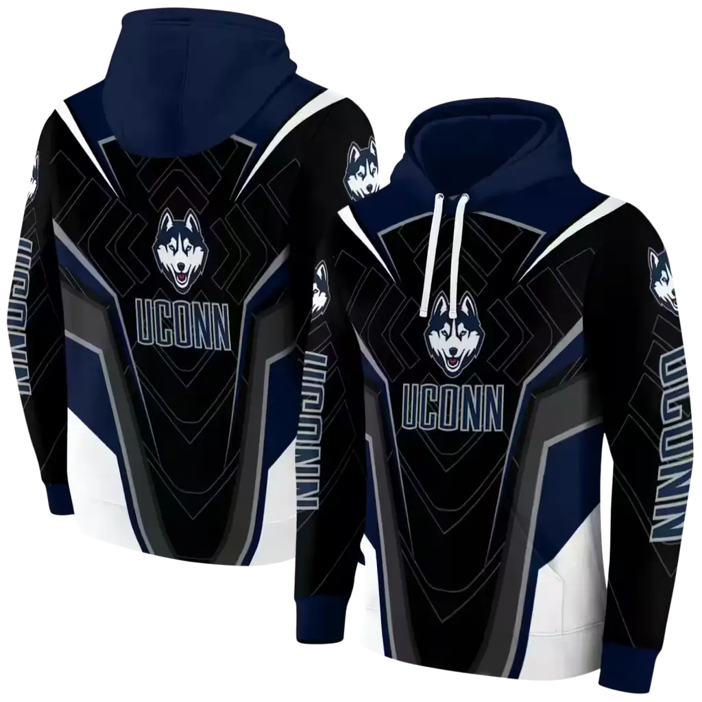 uconn huskies futuristic pattern blue black hoodie fashion forward uconn huskies futuristic pattern blue black hoodie fashion forward