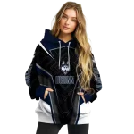 uconn huskies futuristic pattern blue black hoodie best selling
