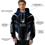 uconn huskies futuristic pattern blue black hoodie best selling