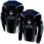 uconn huskies futuristic pattern blue black hoodie best selling