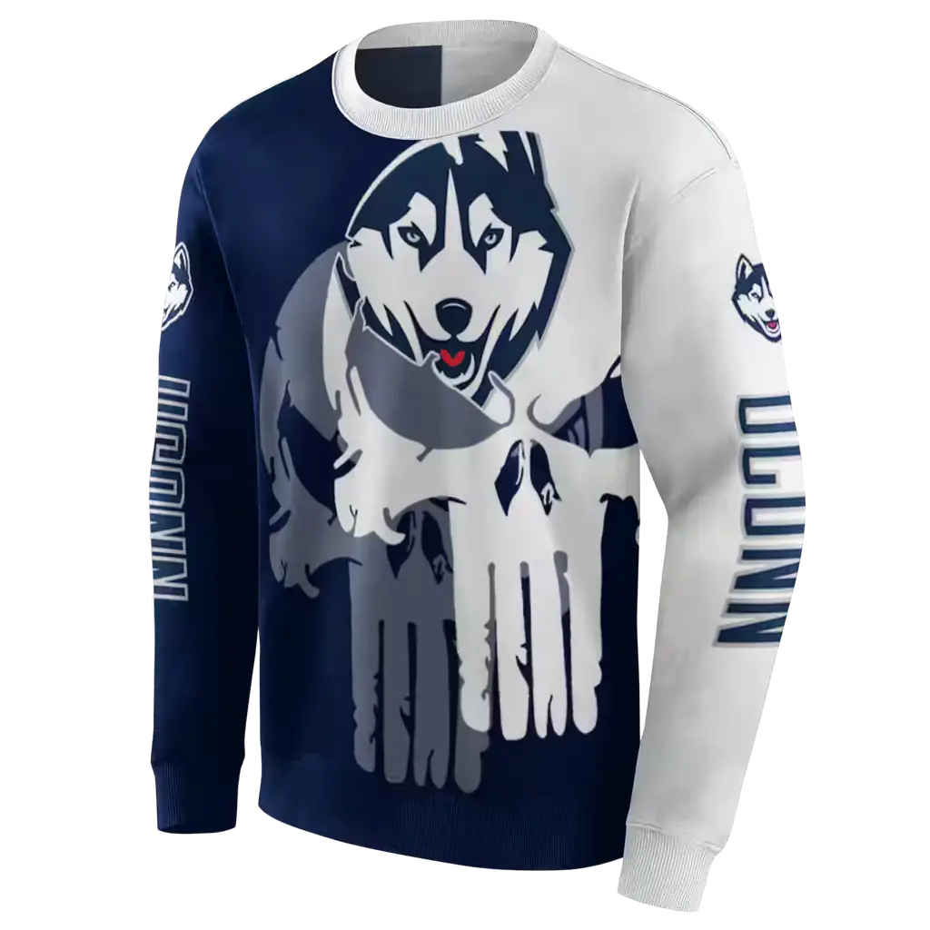 uconn huskies graphic punisher blue white hoodie new arrival uconn huskies graphic punisher blue white hoodie new arrival