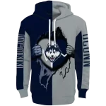 uconn huskies heartbeat graphic blue hoodie best selling