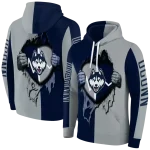 uconn huskies heartbeat graphic blue hoodie best selling