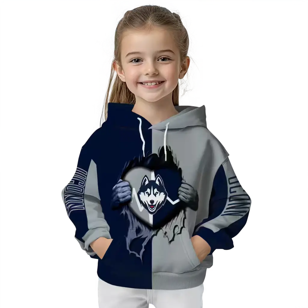 uconn huskies heartbeat graphic blue hoodie top rated uconn huskies heartbeat graphic blue hoodie top rated