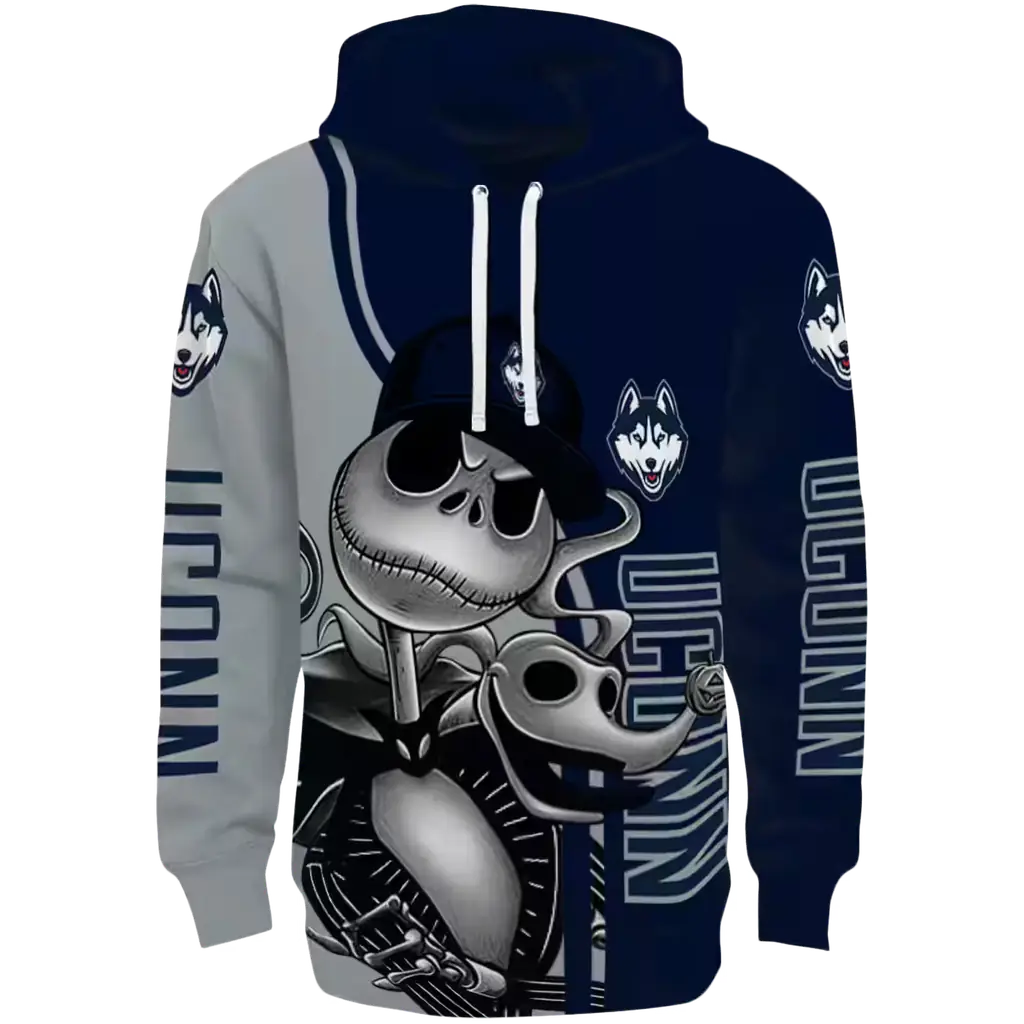 uconn huskies jack skellington blue hoodie best selling uconn huskies jack skellington blue hoodie best selling