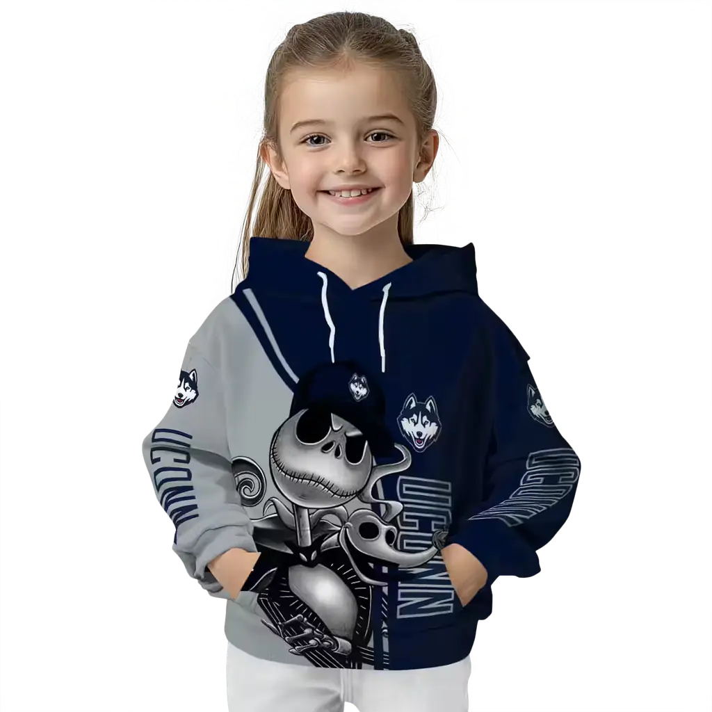 uconn huskies jack skellington blue hoodie top rated uconn huskies jack skellington blue hoodie top rated