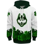 uconn huskies lucky motif white green hoodie best selling