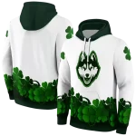 uconn huskies lucky motif white green hoodie best selling