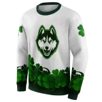 uconn huskies lucky motif white green hoodie best selling