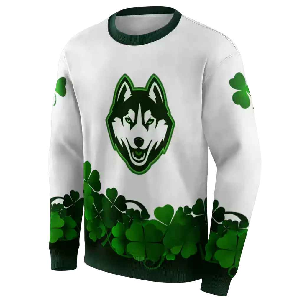 uconn huskies lucky motif white green hoodie new arrival uconn huskies lucky motif white green hoodie new arrival