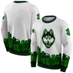 uconn huskies lucky motif white green hoodie best selling