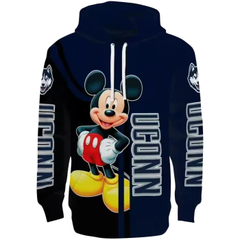 uconn huskies mickey mouse blue black hoodie best selling