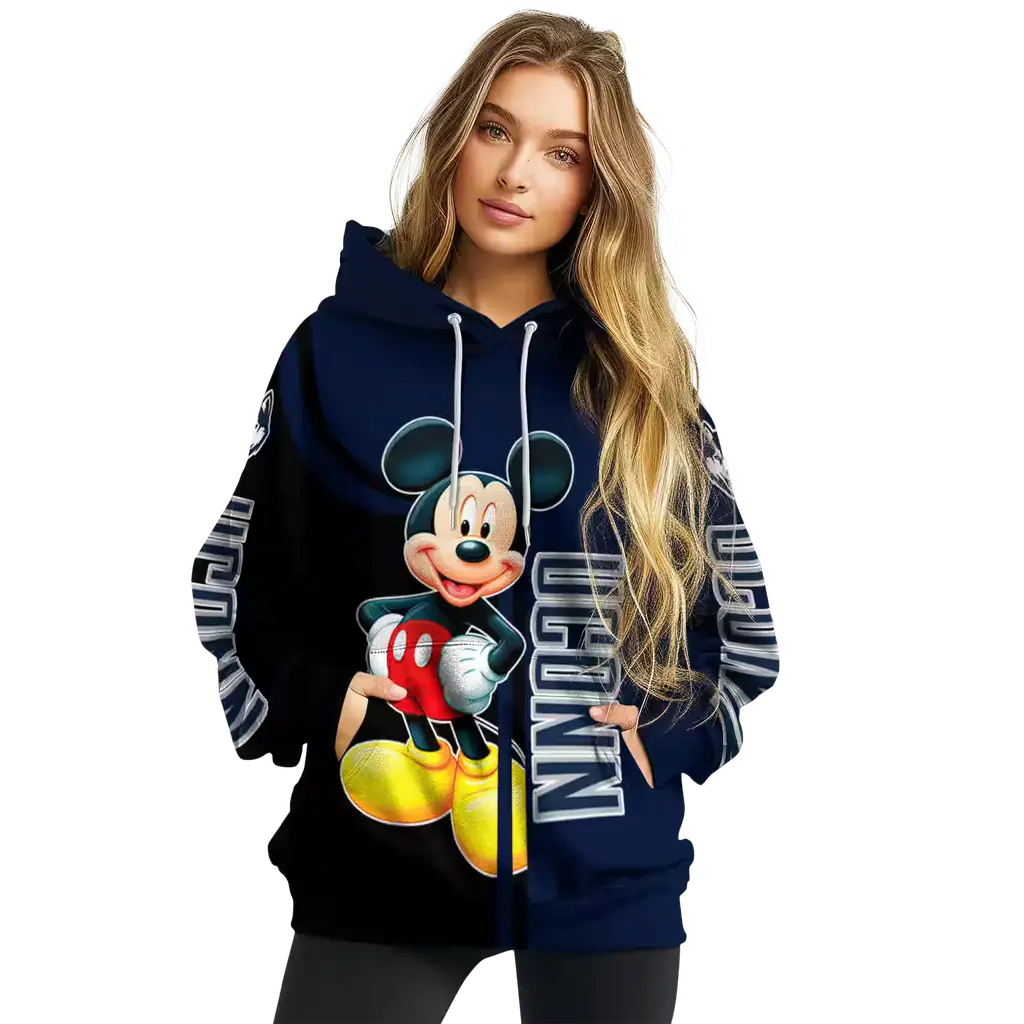 uconn huskies mickey mouse blue black hoodie high quality uconn huskies mickey mouse blue black hoodie high quality