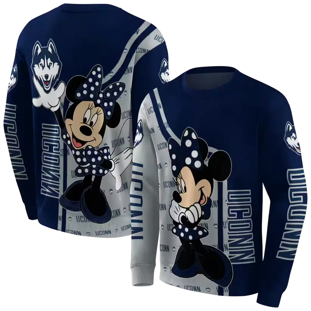 uconn huskies minnie mouse blue hoodie premium grade uconn huskies minnie mouse blue hoodie premium grade