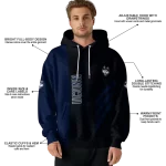 uconn huskies monogram pattern blue hoodie best selling