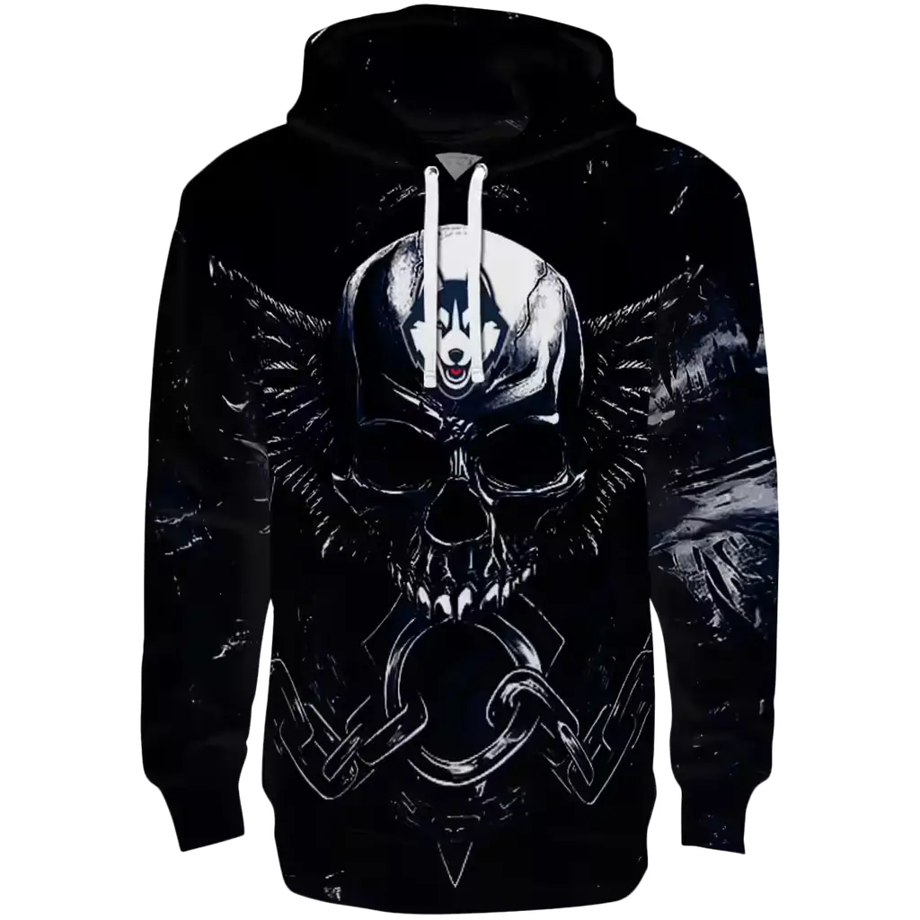 uconn huskies skull artwork blue black hoodie best selling uconn huskies skull artwork blue black hoodie best selling