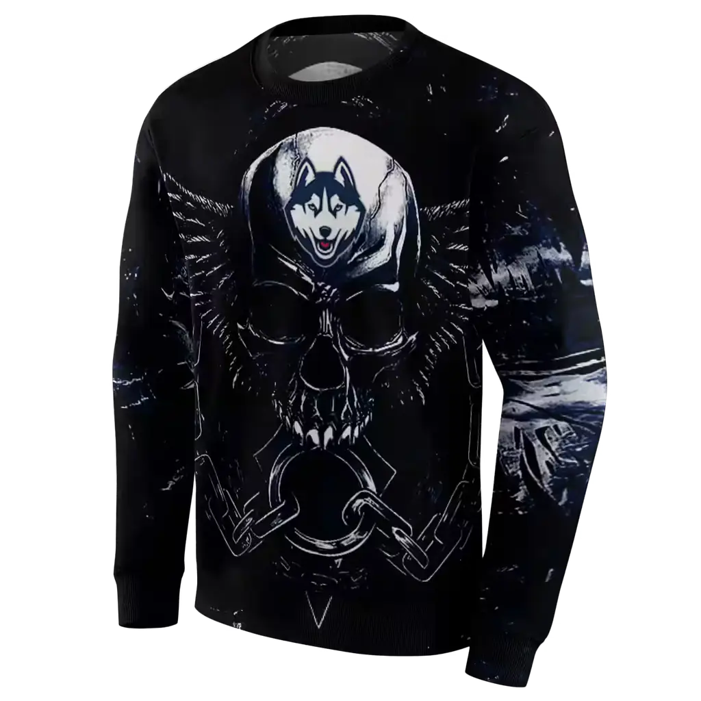 uconn huskies skull artwork blue black hoodie new arrival uconn huskies skull artwork blue black hoodie new arrival