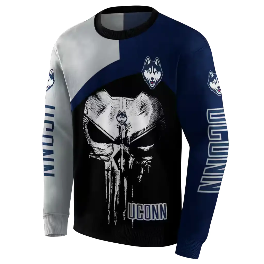 uconn huskies skull punisher grey black hoodie new arrival uconn huskies skull punisher grey black hoodie new arrival