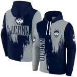 uconn huskies splatter effect blue hoodie best selling