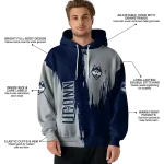uconn huskies splatter effect blue hoodie best selling