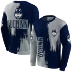 uconn huskies splatter effect blue hoodie best selling