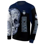 uconn huskies sugar skull blue black hoodie best selling
