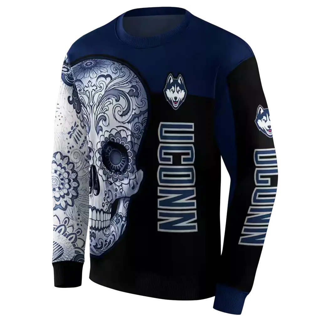 uconn huskies sugar skull blue black hoodie new arrival uconn huskies sugar skull blue black hoodie new arrival