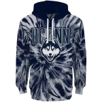 uconn huskies tie dye pattern blue hoodie best selling
